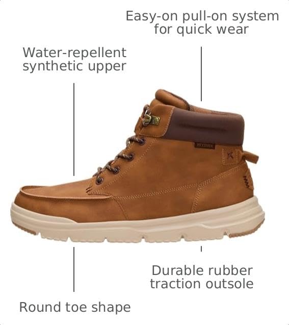 HEYDUDE Men's Bradley II Classic Pull On Boot, Argan Oil/Multi, Size 9