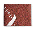 Zumer Sport Football Leather Men's Wallet - Made from Actual Ball Material - BiFold Design with Card and ID slots - Brown and White