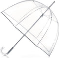 Totes Signature Clear Bubble, Rain & Windproof Umbrella - Perfect for Weddings, Travel and Outdoor Events - Curved Handle with Deluxe Finish, in Transparent or Colorful Design Options