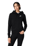 Nike Women's Sportswear Club Fleece Pullover Hoodie, Black/White, Large