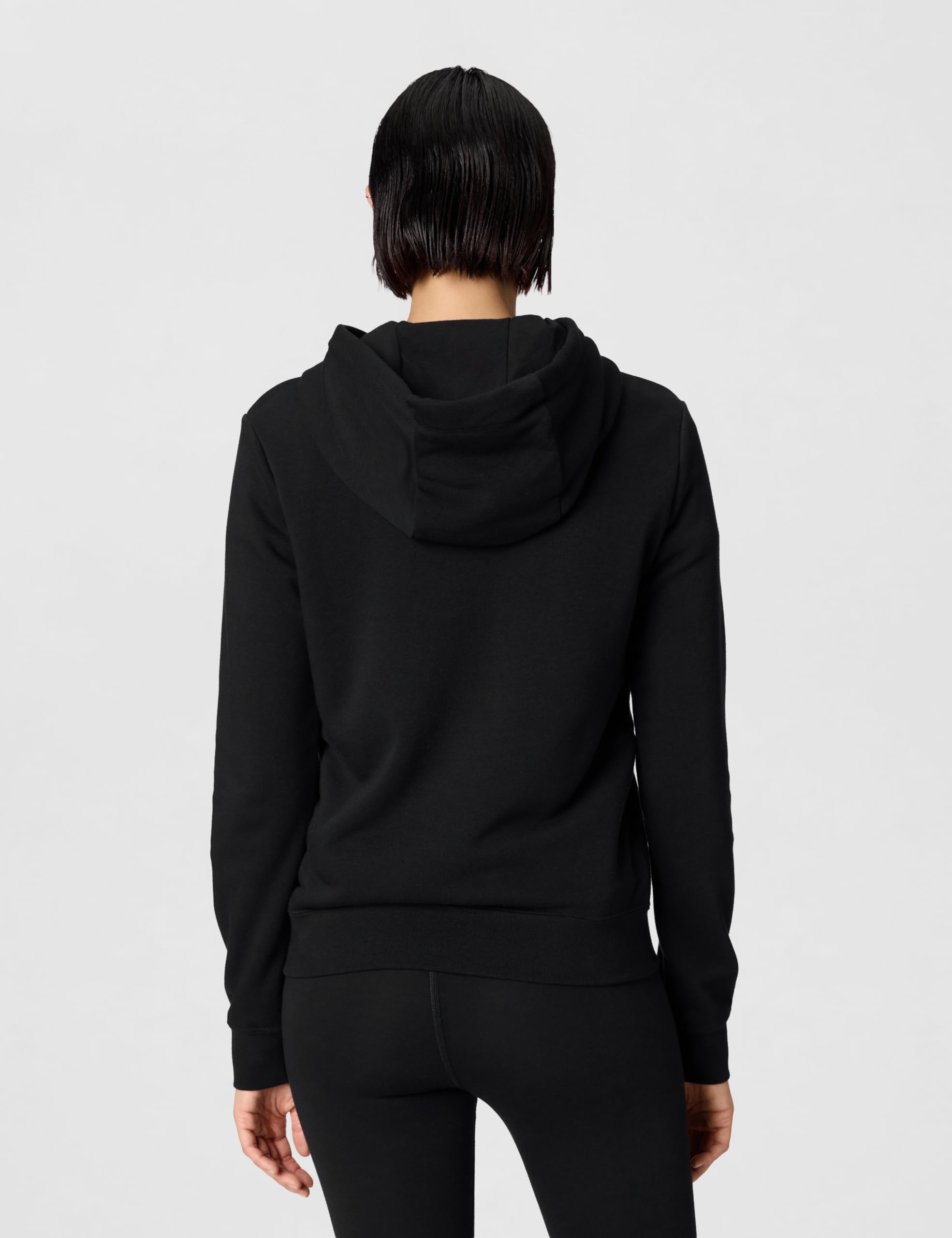 Nike Women's Sportswear Club Fleece Pullover Hoodie, Black/White, Large