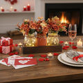 Mkono Fall Centerpieces for Tables Dining Room Decor with Mason Jar Lights