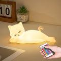 Mubarek Lying Flat Cat Lamp – 16 Colors, Touch & Remote, Rechargeable