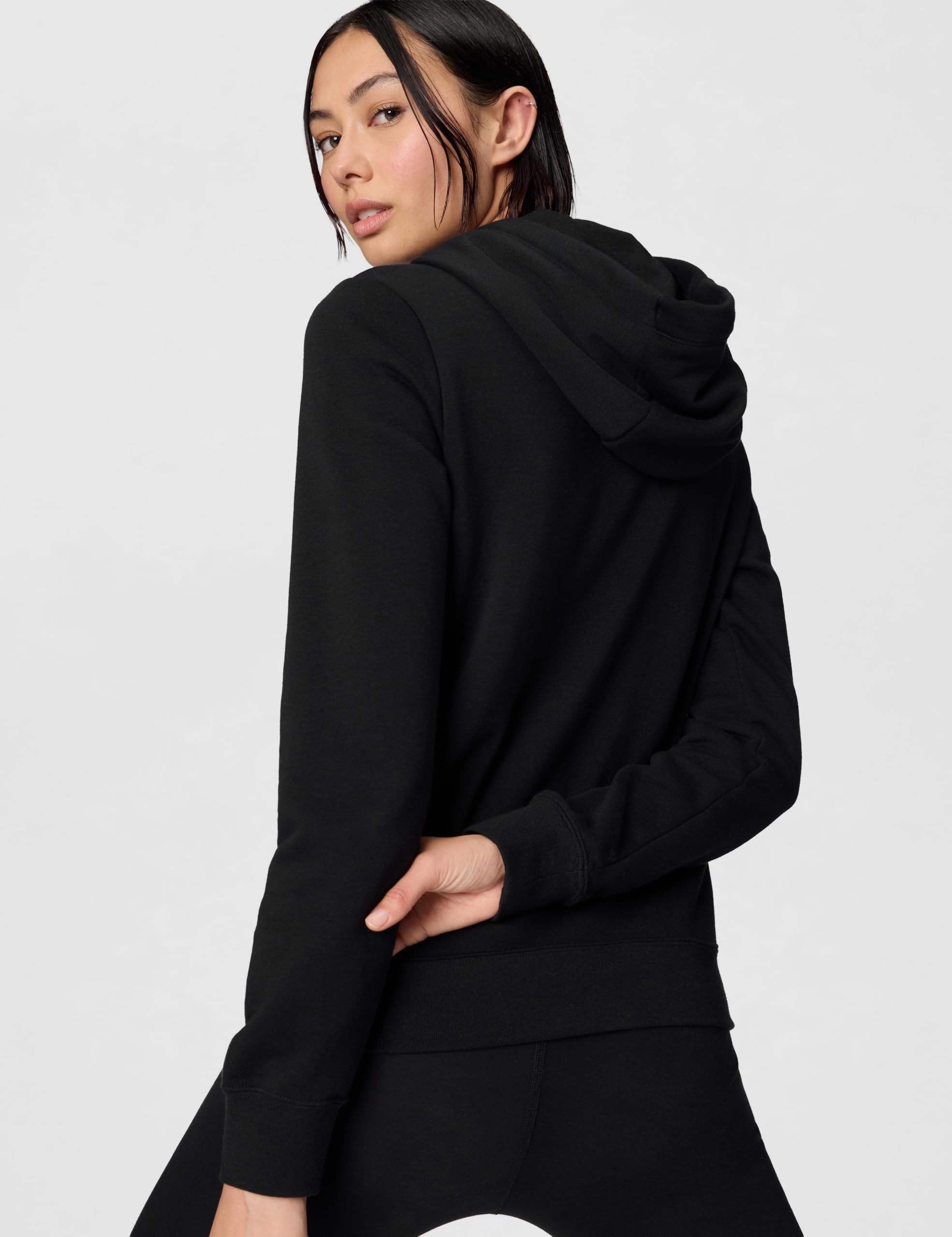 Nike Women's Sportswear Club Fleece Pullover Hoodie, Black/White, Large