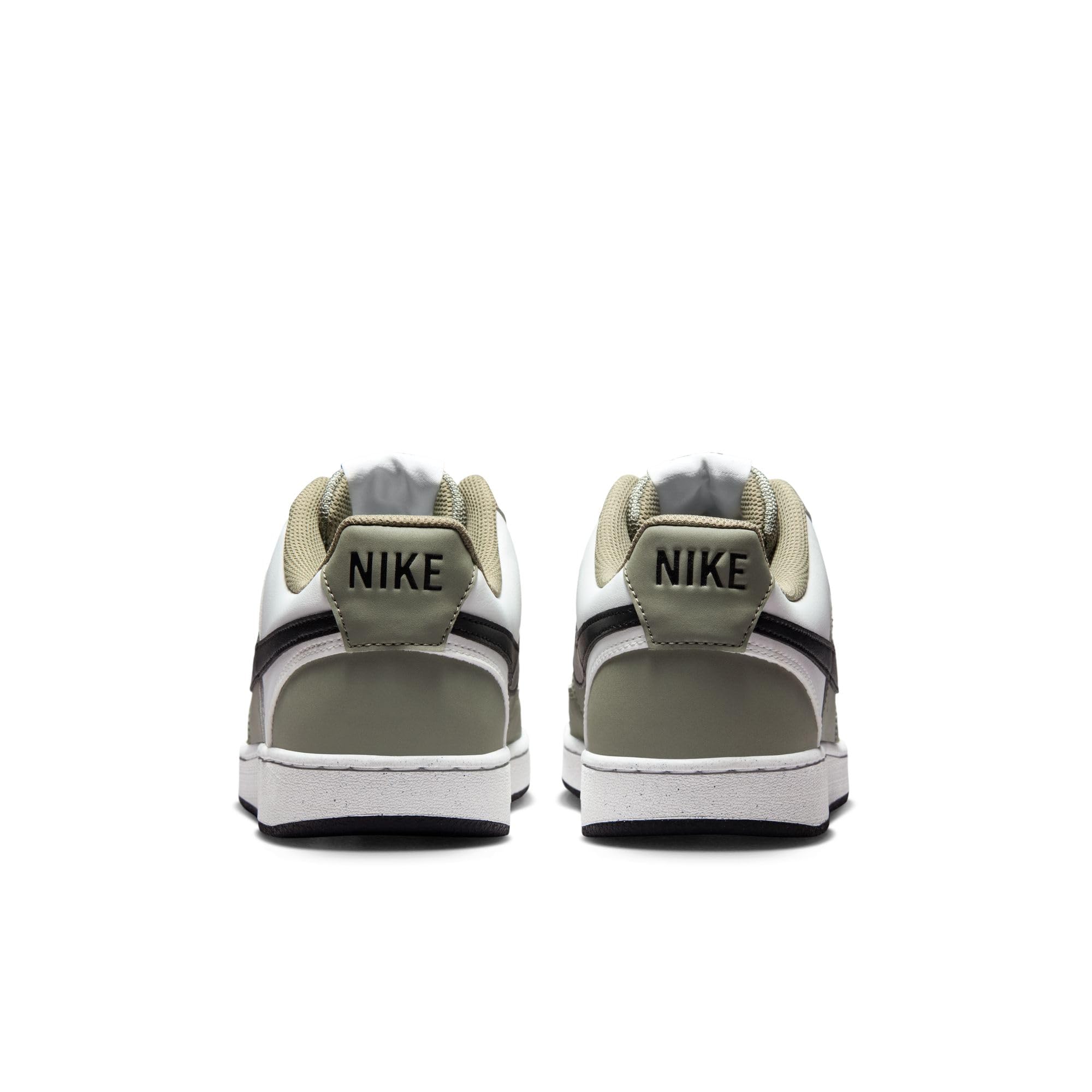 Nike Men's Court Vision Low Shoes, Summit White/Black-Silver Sage, 8.5