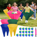 WUPIOS Granny Pants Game for Adults, 4Pcs Granny Pants Yard Game Set with 4 Giant Pants, 16 Bouncy Balls and 2 Air Pumps, Hilarious Outdoor Tossing Games for Family Reunion Party Backyard Games