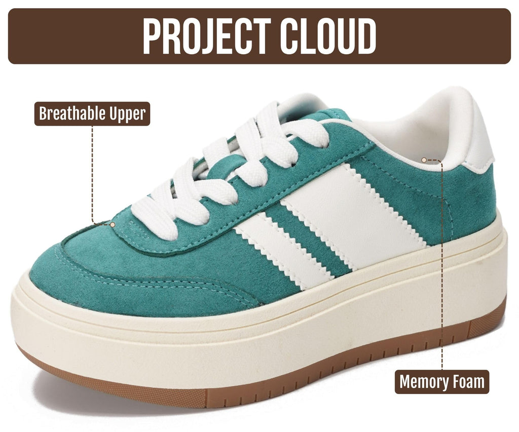 Project Cloud Kids Fashion Platform Sneakers & Lace-Up Shoes Forest Green