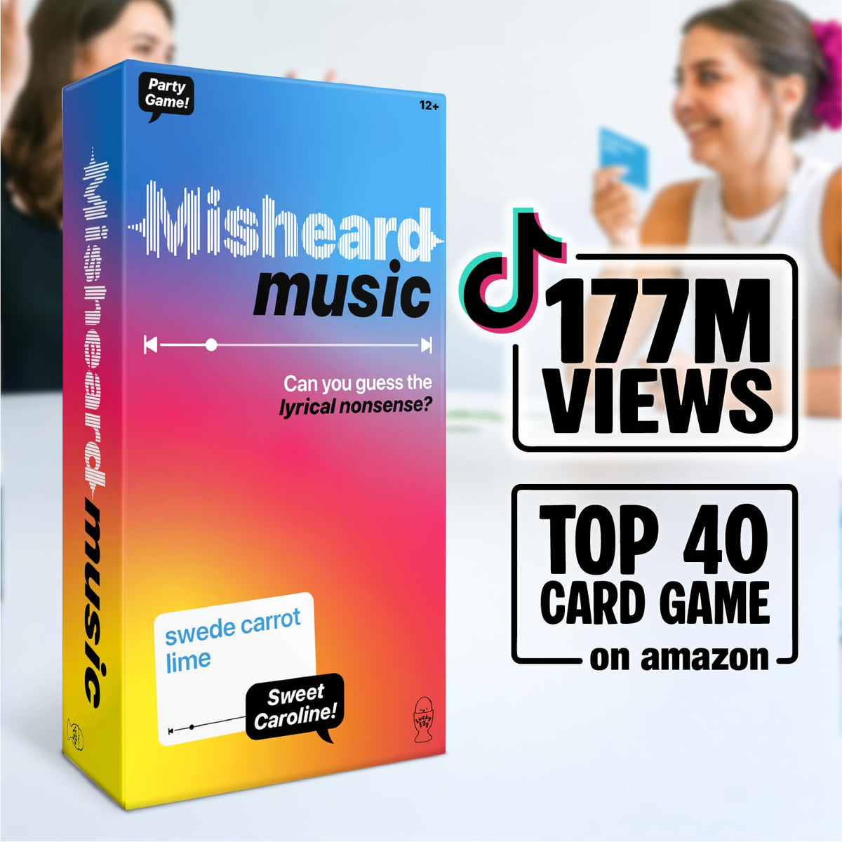Misheard Music - Guess The Song Music Card Game for Family & Adults