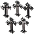 Iron-On Cross Patches – 10 Pieces Embroidered Applique