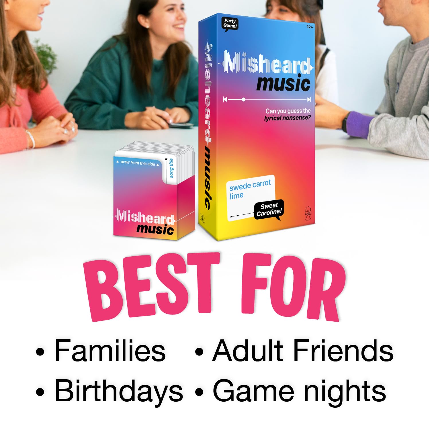 Misheard Music - Guess The Song Music Card Game for Family & Adults
