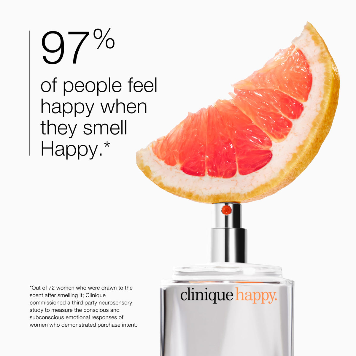 Clinique Happy Eau de Parfum Spray | Notes of Grapefruit, Bergamot, Hawaiian Wedding Flower + Spring Mimosa | Perfumes for Women, 1 Fl Oz