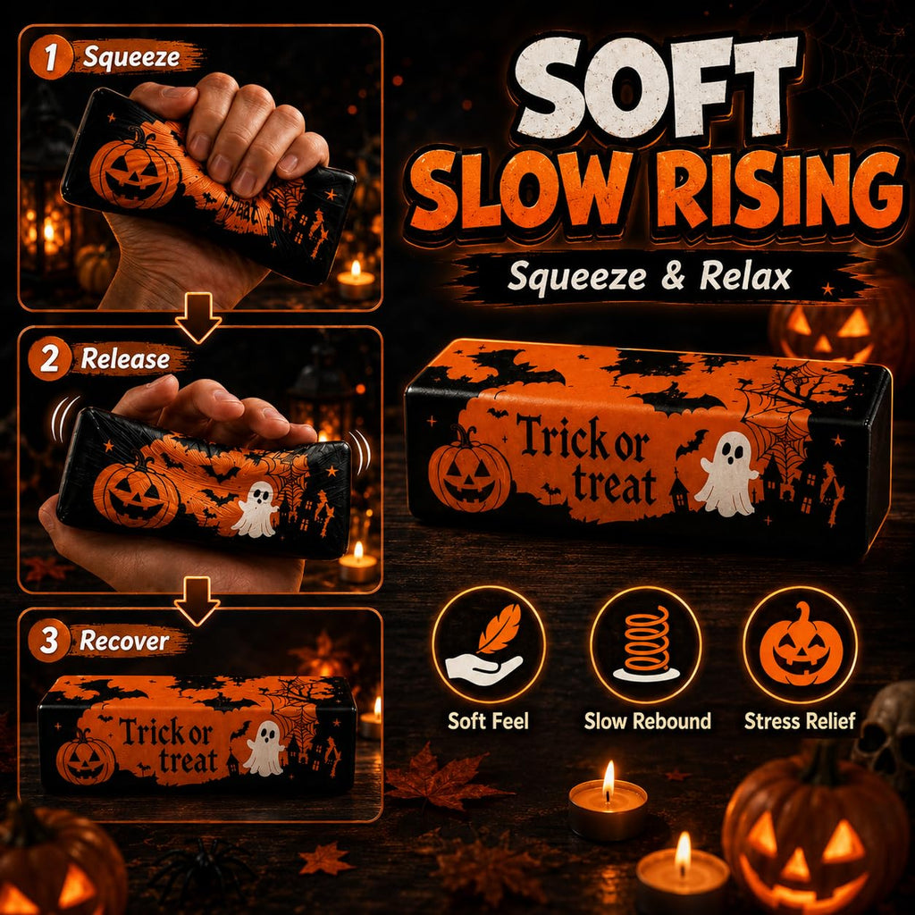 12Pcs Halloween Squishy Butter Stick Ghost Set Slow Rising Squeeze Toy