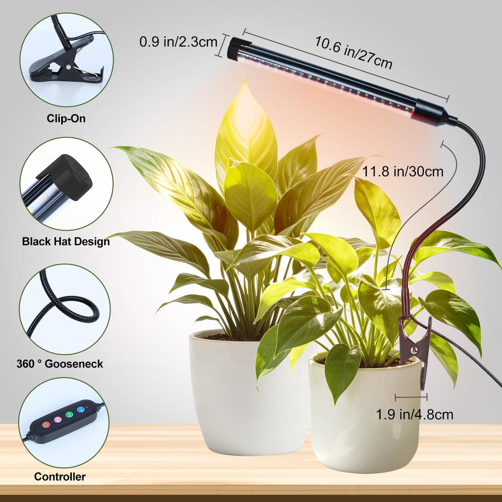Game Changer! FECiDA 2026 4Pack Clip on Grow Lights for Single Pot Plant