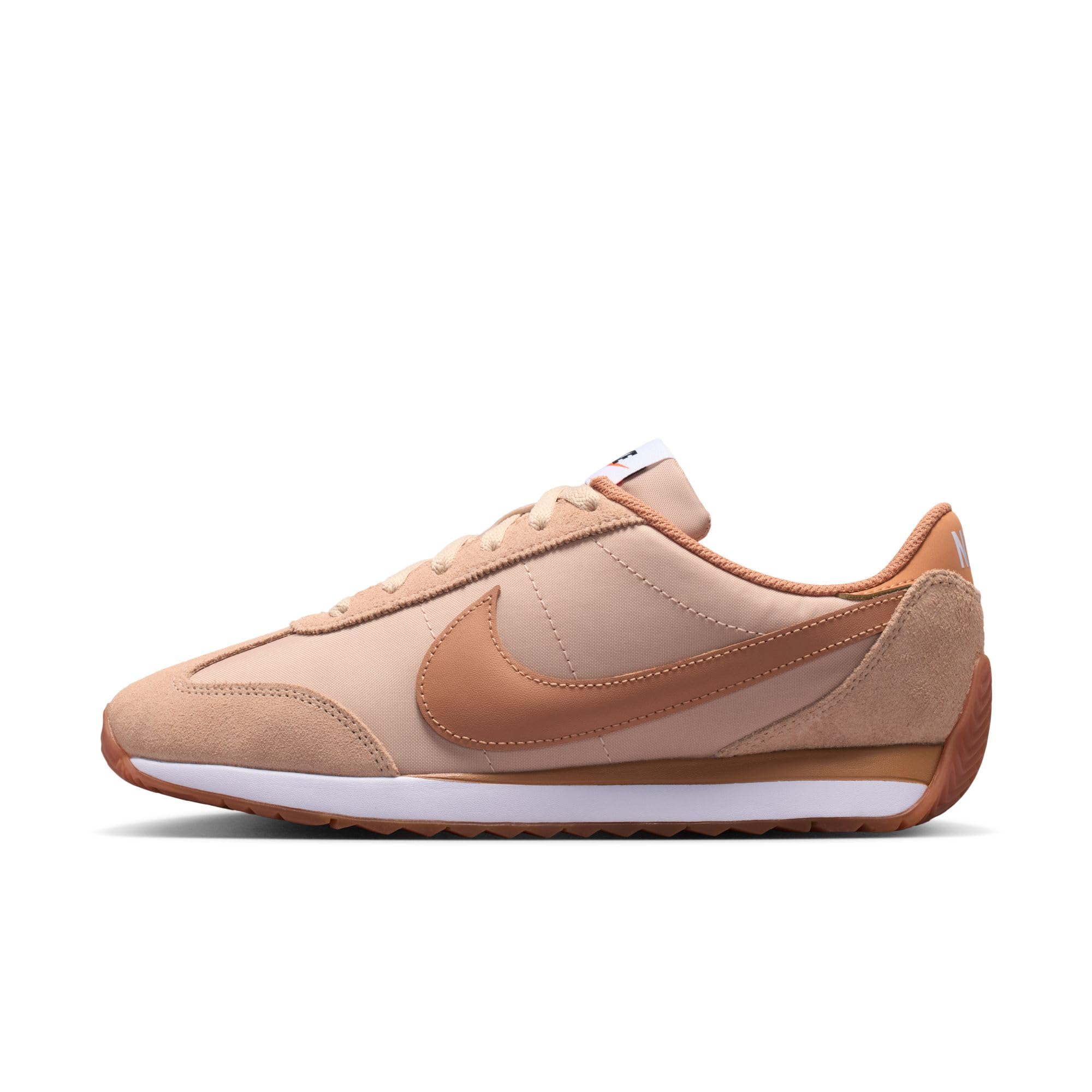 Nike Women's Pacific Shoes, Shimmer/Light Cognac-Gum Medium Brown-White, 8