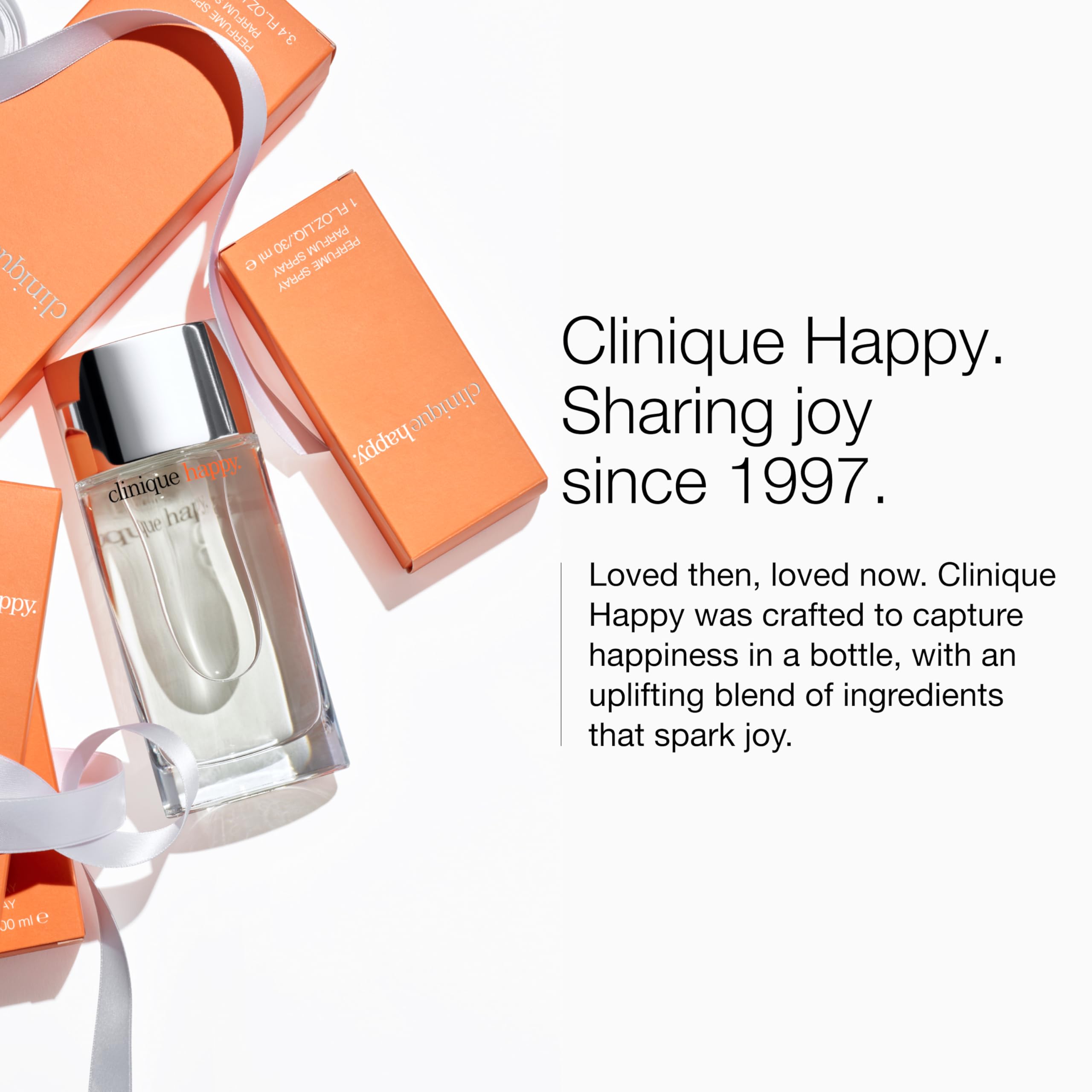 Clinique Happy Eau de Parfum Spray | Notes of Grapefruit, Bergamot, Hawaiian Wedding Flower + Spring Mimosa | Perfumes for Women, 1 Fl Oz