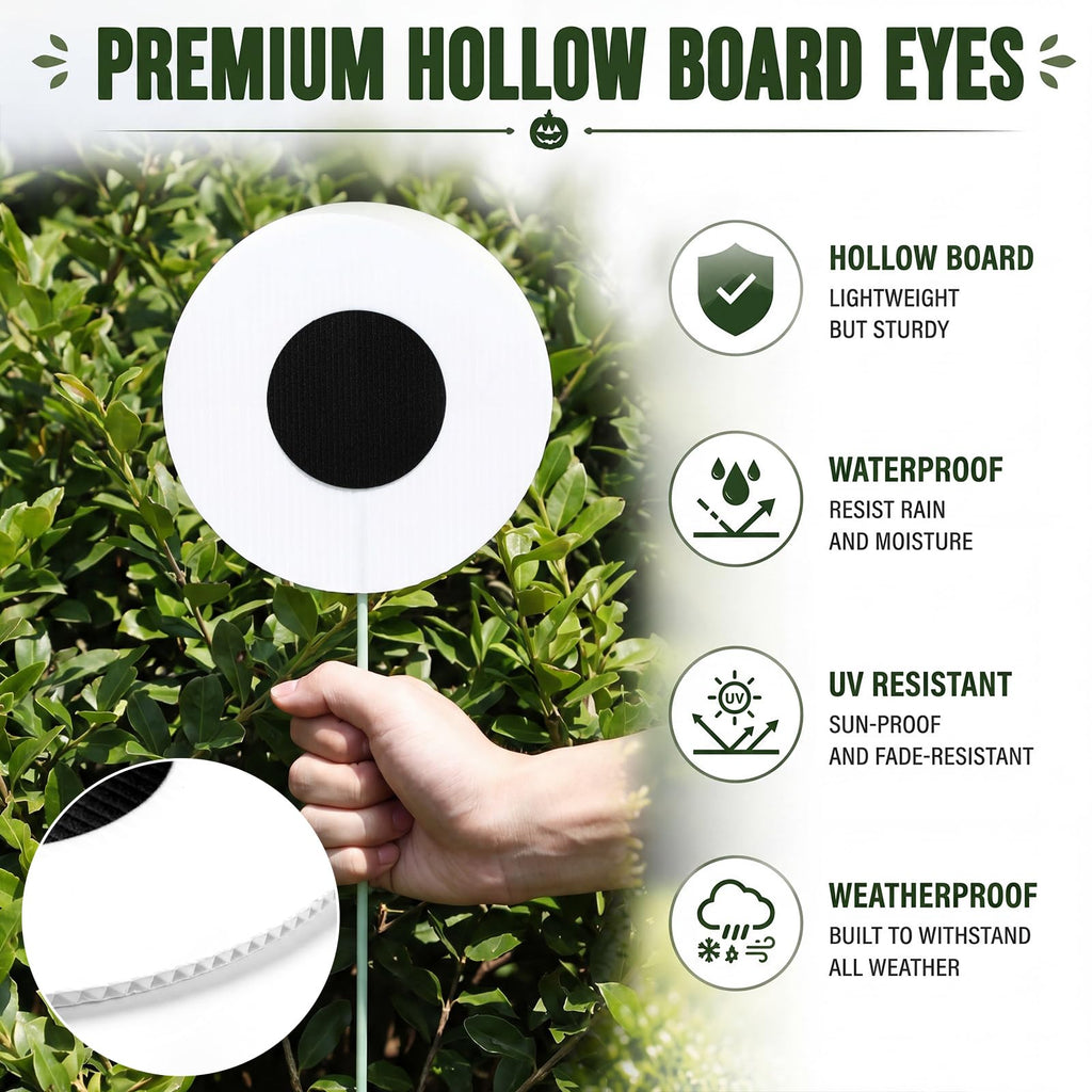 Pinkunn 60 Pcs Halloween Bush Eyes Decorations Large Peeking Monster Eyes