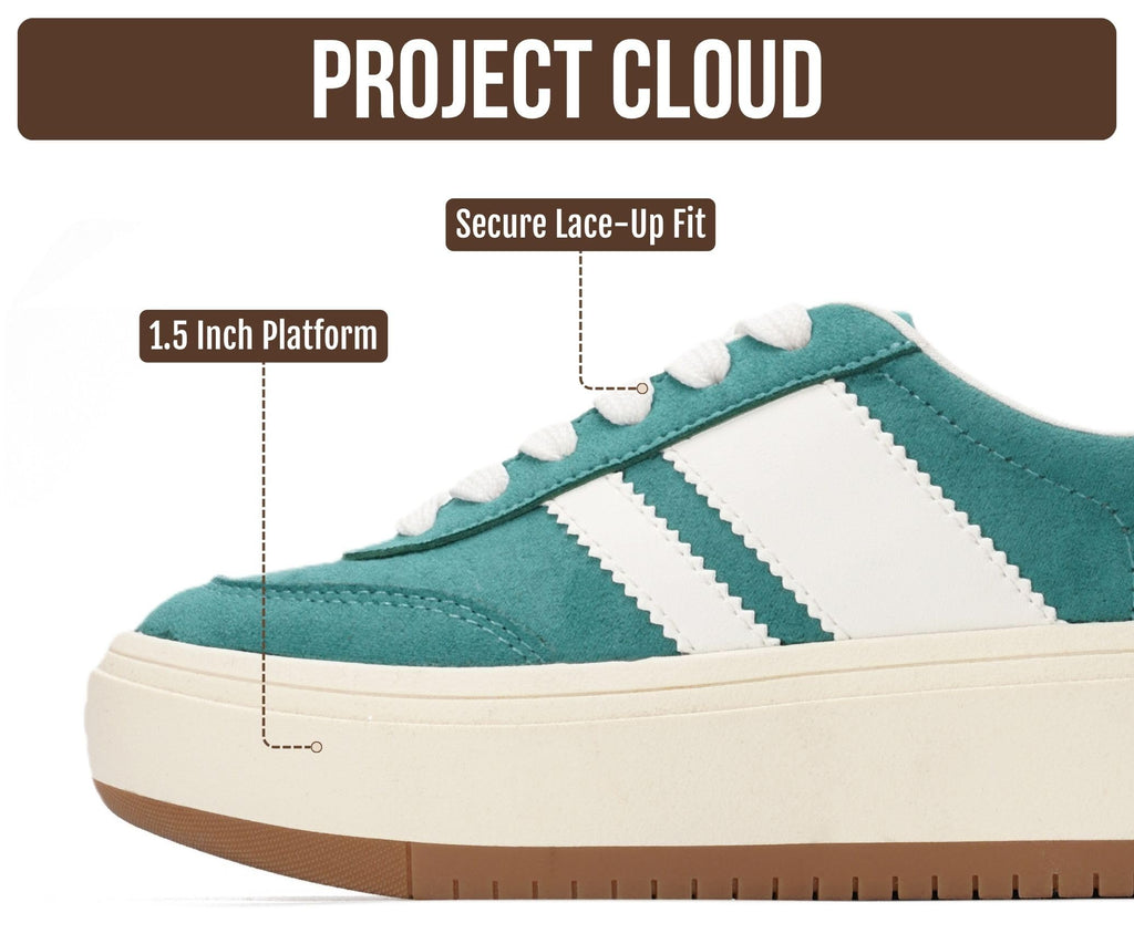 Project Cloud Kids Fashion Platform Sneakers & Lace-Up Shoes Forest Green