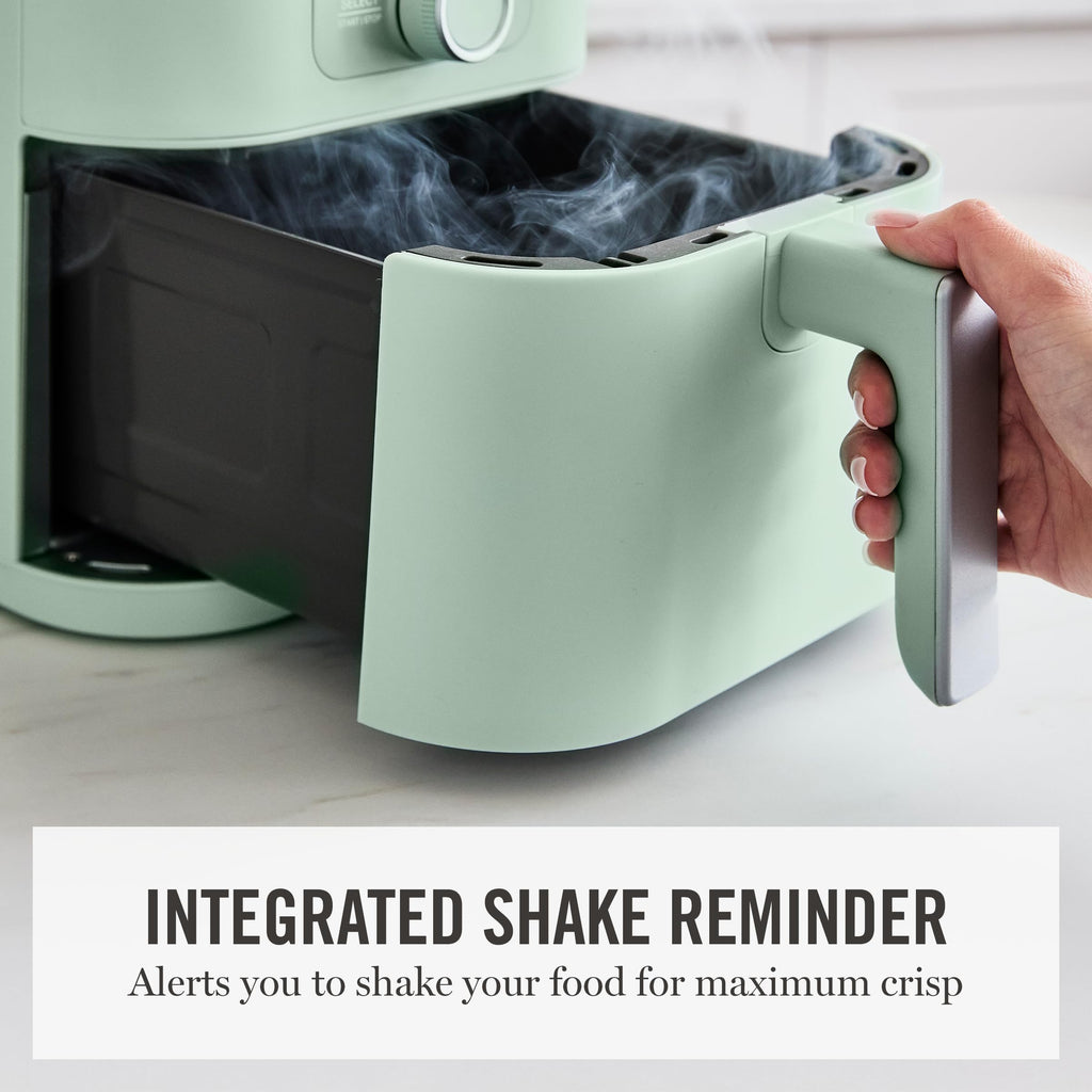 Martha Stewart 6-Quart Air Fryer, 6 Presets, Space Saving, Honeydew Sage