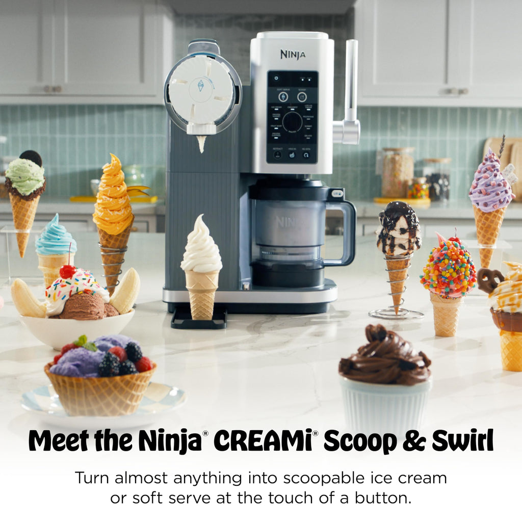 Ninja Creami Scoop & Swirl 13-in-1 Ice Cream and Soft Serve Maker, NC701