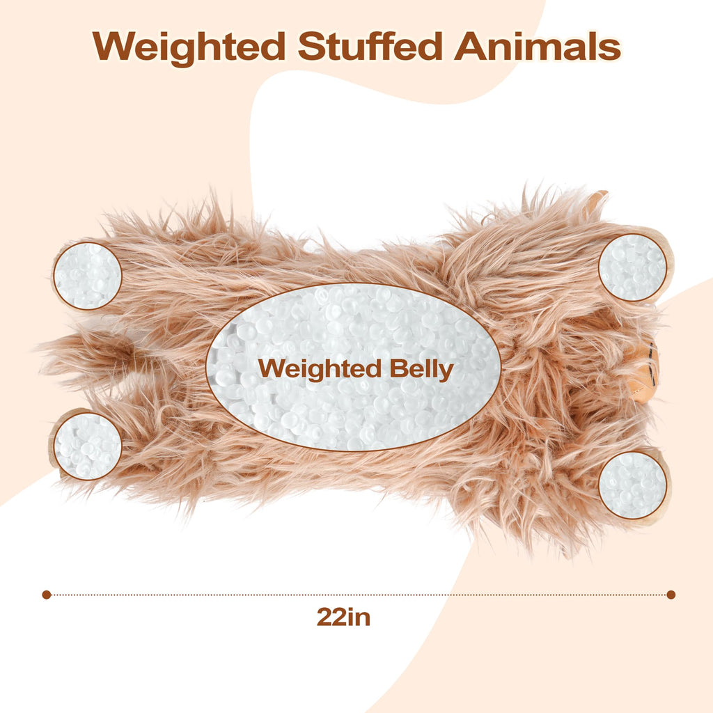 JellyMallow Highland Cow Weighted Stuffed Animals 22in Cow Plush 5lbs