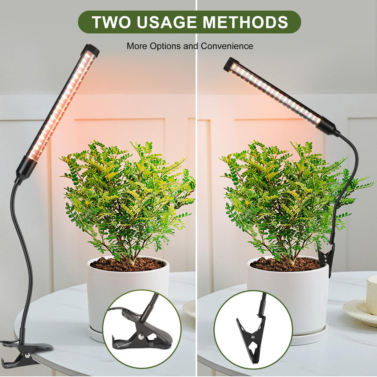 Game Changer! FECiDA 2026 4Pack Clip on Grow Lights for Single Pot Plant