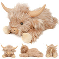 JellyMallow Highland Cow Weighted Stuffed Animals 22in Cow Plush 5lbs