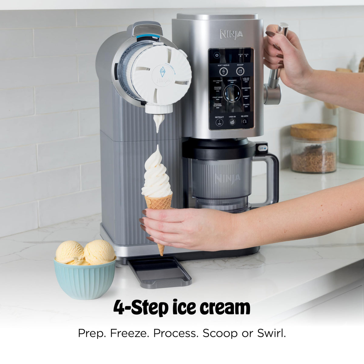 Ninja Creami Scoop & Swirl 13-in-1 Ice Cream and Soft Serve Maker, NC701