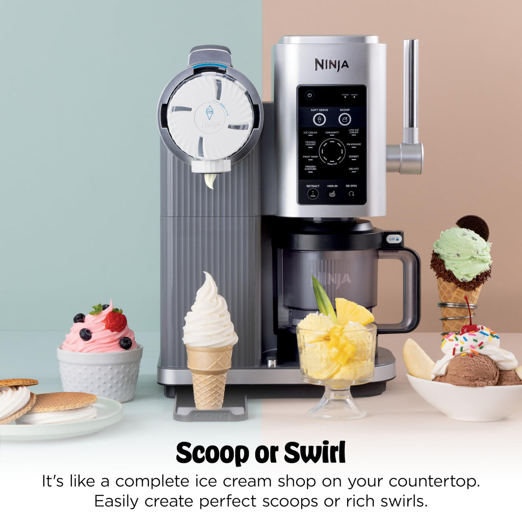 Ninja Creami Scoop & Swirl 13-in-1 Ice Cream and Soft Serve Maker, NC701