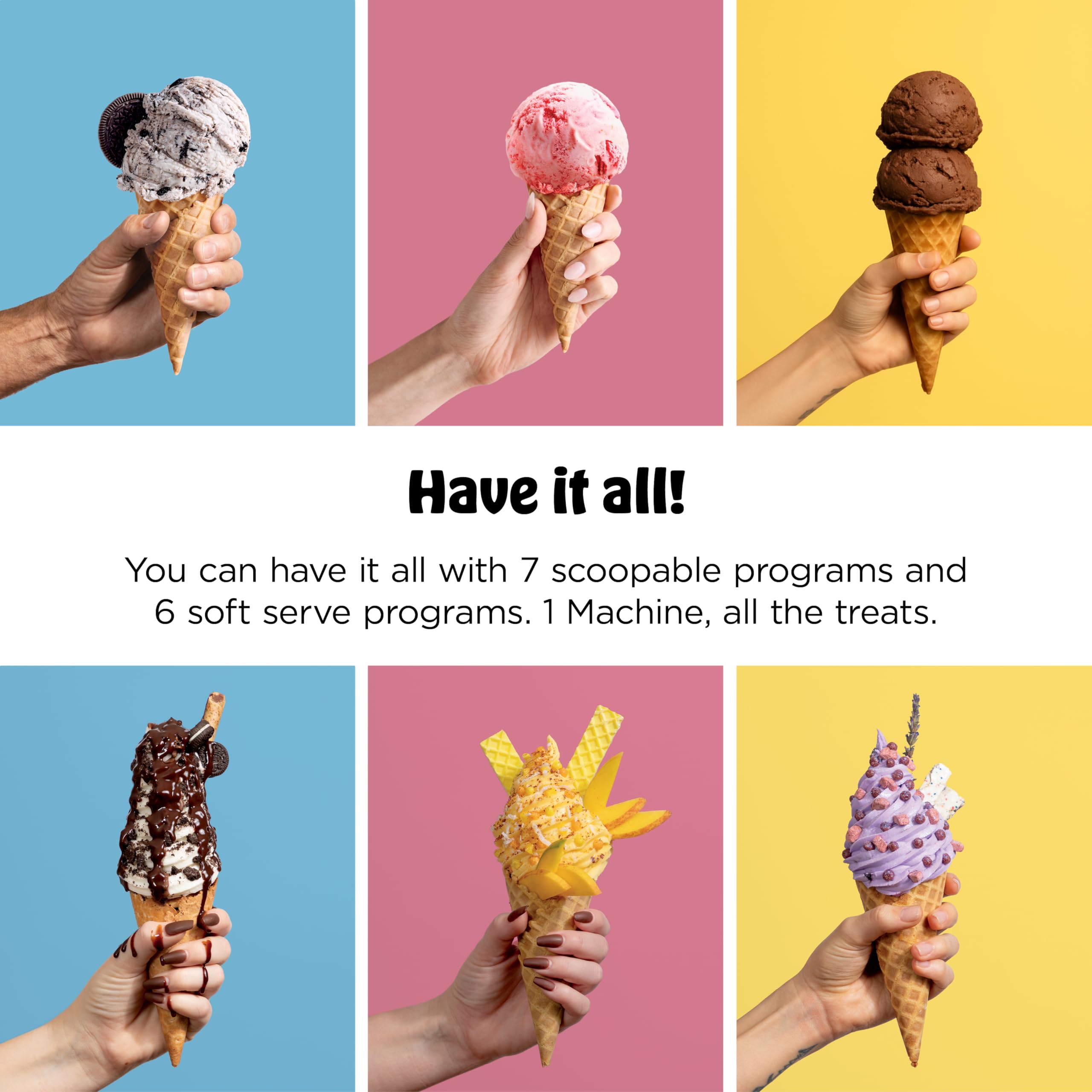 Ninja Creami Scoop & Swirl 13-in-1 Ice Cream and Soft Serve Maker, NC701