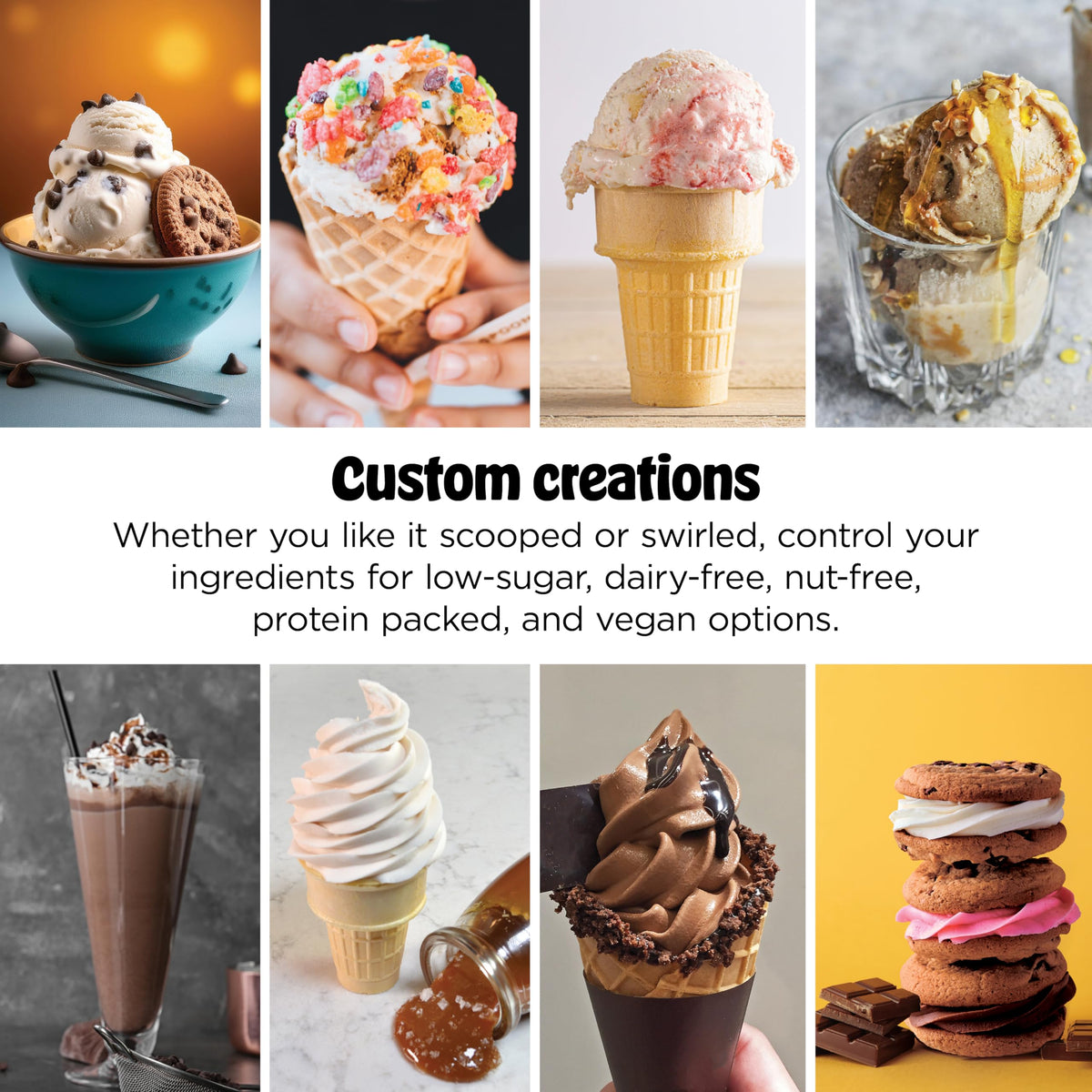Ninja Creami Scoop & Swirl 13-in-1 Ice Cream and Soft Serve Maker, NC701